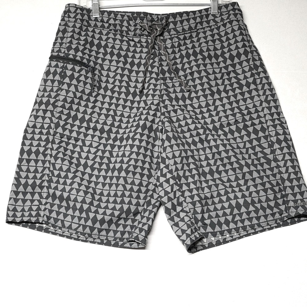 Patagonia Board Shorts Geometric Print Swim Trunks Water Shorts Size 32